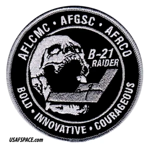 USAF B-21-RAIDER-STEALTH BOMBER -AFLCMC- AFGSC-AFRCO-Wright-Patterson AFB-PATCH - Picture 1 of 5