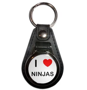 Schlüsselanhänger Ninjas I Love Kunststoff Medaillon (61 mm x 38 mm) - Bild 1 von 12