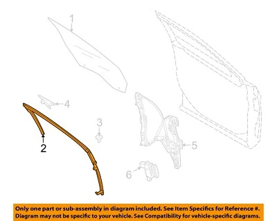 FORD OEM 10-19 Police Interceptor Sedan Glass Hardware-Run Channel AG1Z5421597C - Image 1 of 2