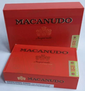 Juego de 2 cajas de cigarros Macanudo: naranja inspirada robusta + fondo de madera gigante - Imagen 1 de 10