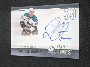 2010-11 UD SP AUTHENTIC LOGAN COUTURE SOT-LC SIGN OF THE TIMES AUTO AUTORAPH