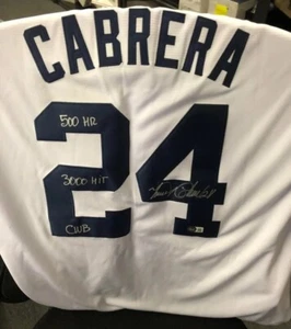 Miguel Cabrera Signed Genuine MLB Jersey AUTO w/ 500 HR 3000 HIT CWB BGS Sticker - Picture 1 of 1