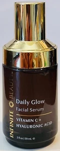 New Infinite Beauty Daily Glow Facial Serum Vitamin C + Hyaluronic Acid 2 fl oz - Picture 1 of 3
