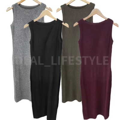 Vestido sujetador tejido lavable UNIQLO S-3XL sin mangas sujetador incorporado para mujer 478727 nuevo con etiquetas Foto 1 de 4