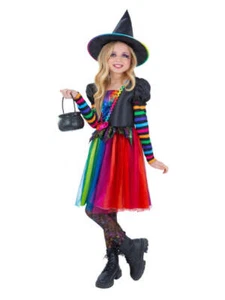 Rainbow Witch Costume for Girls - Picture 1 of 7