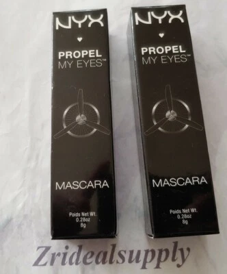 NYX PROPEL MY EYES MÁSCARA DE PESTAÑAS PME01 NEGRO AZABACHE 0,28 OZ PAQUETE DE 2 Foto 1 de 3