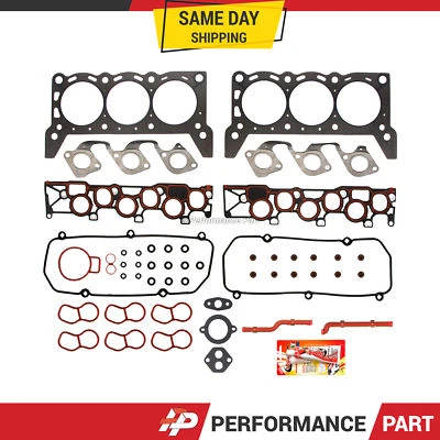 Juego de juntas de culata para Ford Windstar 1996 3,8 V6 OHV VIN 4 con colector de admisión de 3 mm Foto 1 de 4