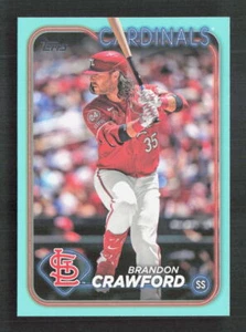 Aggiornamento Topps 2024 Brandon Crawford #US31 Fanatics Aqua Parallel - Foto 1 di 2