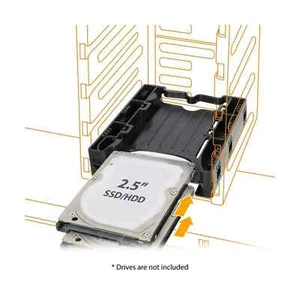 ICY DOCK Dual Tool-Less 2.5-3.5 HDD Drive Bay SSD Mounting Bracket Kit Adapter - Picture 1 of 5