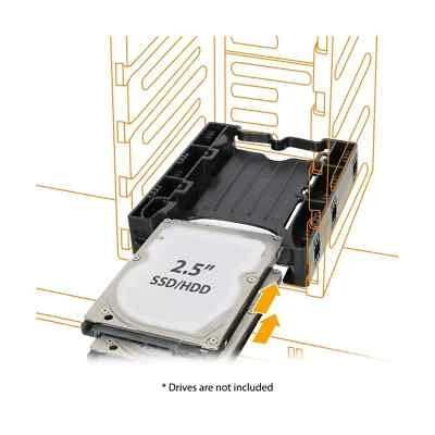 ICY DOCK Dual Tool-Less 2.5-3.5 HDD Drive Bay SSD Mounting Bracket Kit Adapter