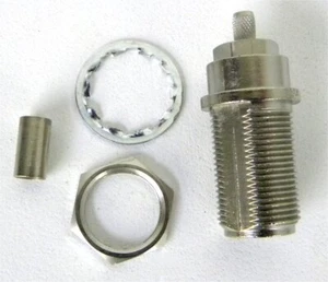 Lot of 10 Johnson Type-N Female Bulkhead Connector Jack 134-0308-406 RG55 RG58 - Picture 1 of 4