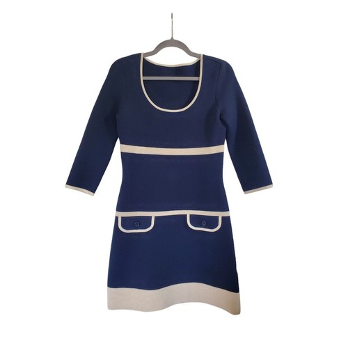 Mini Abito Maglione Nautico Kate Spade New York Cathie Navy Crema Taglia S