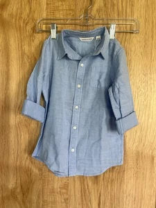 New Janie and Jack Oxford Shirt Long Sleeve Button Down Preppy Blue, Boys Size 5 - Picture 1 of 3