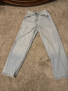 Pantalones de mezclilla Wrangler Jeans Youth 22 23 azul pierna recta lavado claro grunge ropa de trabajo - Imagen 1 de 10
