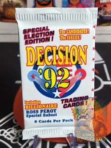 Paquete de tarjetas coleccionables Wild Card Decision ’92 1992 paquete sellado de fábrica - Imagen 1 de 2