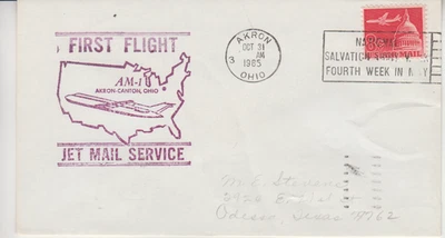 USA  1965  / USED - FDC  SCOTT #  C64  AIR MAIL / FIRST FLIGHT - Image 1 of 2