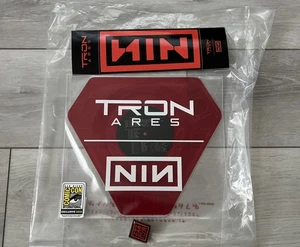 TRON ARES Nine Inch Nails 7" Vinyl SDCC 2025 Sticker Pin Bag Flyer NIN - Picture 1 of 2