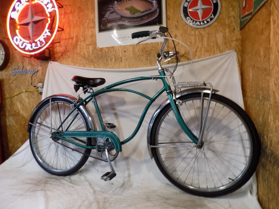 1954 SCHWINN CORVETTE MENS 3-SPEED BICYCLE VINTAGE CHEVY TYPHOON JAGUAR PANTHER - Image 1 of 4