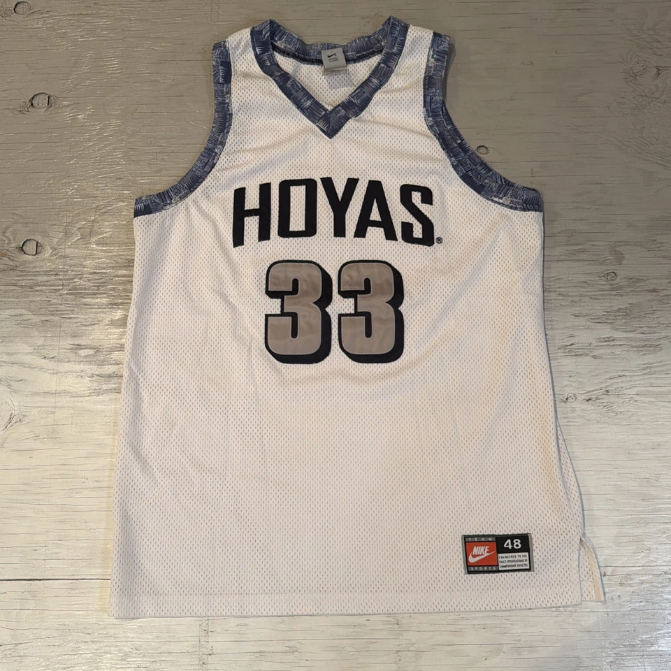 Camiseta deportiva de baloncesto cosida vintage años 90 NCAA Georgetown Hoyas Patrick Ewing #33 talla 48 Foto 1 de 4