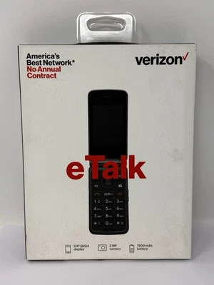 Verizon Wireless eTalk Prepaid Smartphone ~ Gray ~ New & Sealed - Image 1 of 3