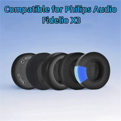 1 Pair Replacement Headphone Ear Pads for Philips Audio Fidelio X3 - Image 1 of 4
