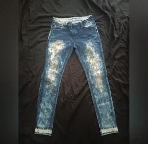 VIP Jeans Blue Distressed Skinny Stretch Jeans Youth Girls Size 12 New 26x26” - Picture 1 of 6