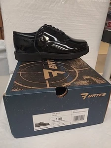 Chaussure d'uniforme Oxford confortable haute brillance pour homme Bates, noir, taille 10,5 - Photo 1/8