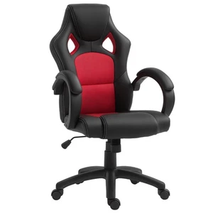 Vinsetto Racing Gaming Chair Swivel Office Gamer Chair with Wheels, Red - Picture 1 of 12