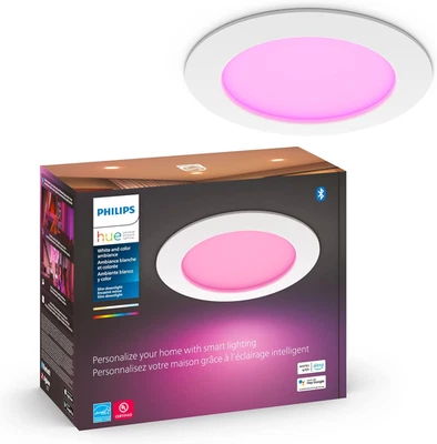 Smart Slim 6 Inch LED Downlight - White and Color Ambiance Color-Changing Light - Image 1 of 4