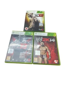 Xbox 360 bundle wrestling- WWE 12, WWE 13, WWE 2K14 great games see description - Picture 1 of 10
