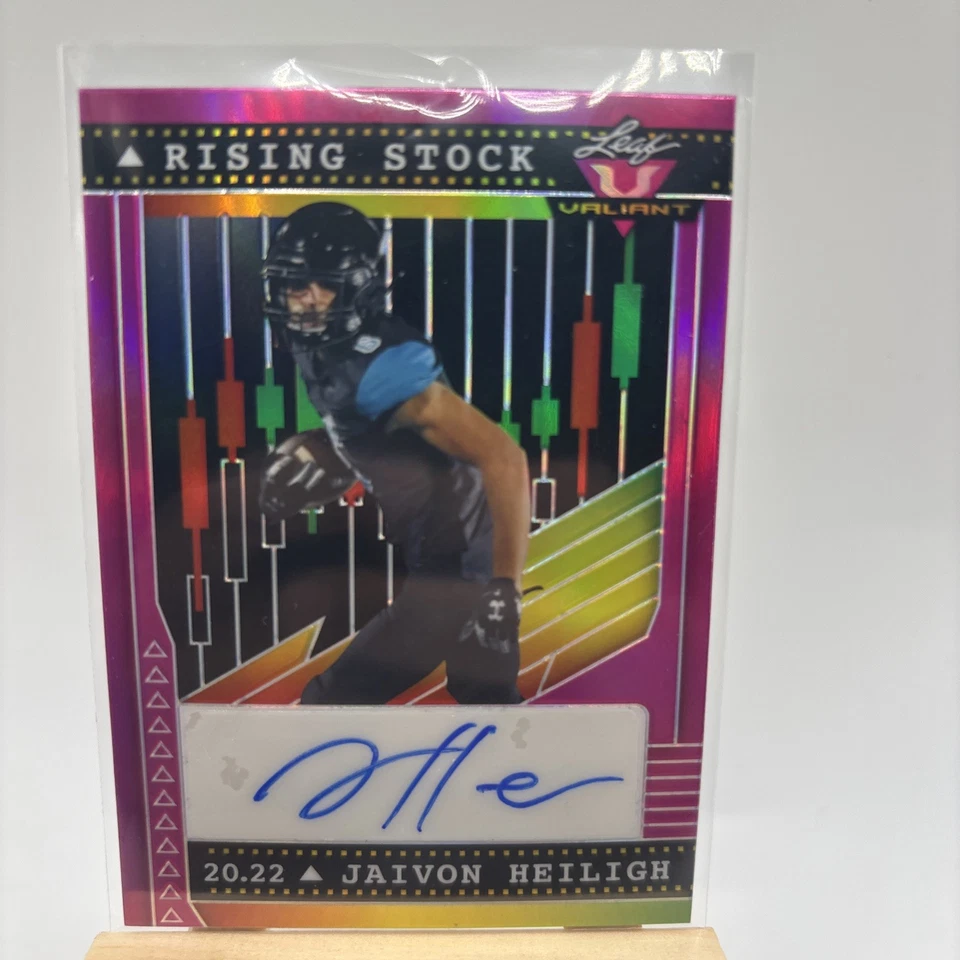 2022 Leaf Valiant Jaivon Heiligh Rising Stock Auto RC /7 - Image 1 of 3