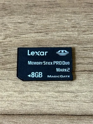 8gb LEXAR PRO Duo memory stick Mark2 for pro duo Sony cameras & Sony PSP - Image 1 of 2