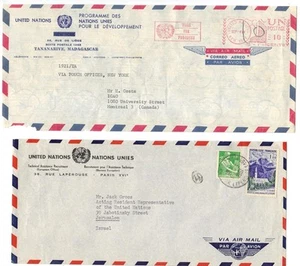 MADAGASCAR-FRANCIA UN 1970 DOS CORREOS AÉREOS CVRS S/POR BOLSA DIPLOMÁTICA TANANARIVE TO - Imagen 1 de 1