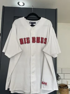 Big Dogs 83 Baseball Jersey Men 2X White and Red Retro Button Up - Picture 1 of 11