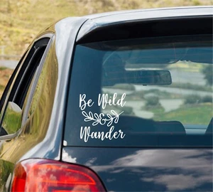 CAMPING cut vinyl decal #6 Be Wild and Wander Car Window Sticker - Picture 1 of 2