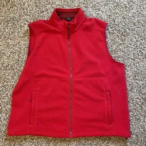 Land's End Herren Polartec Fleece Weste Gr. XXL rot Outdoor Ski Basic Classic - Bild 1 von 17