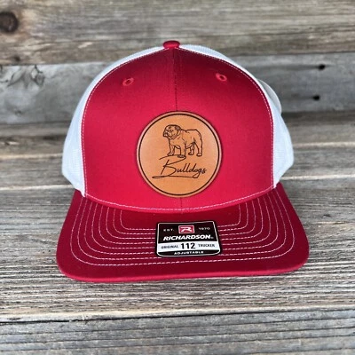 Fancy Georgia Bulldogs Richardson Leather Patch Trucker Hat - Image 1 of 2