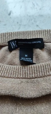Suéter INC International Concepts Mujer Mediano LDorado Metálico  Foto 1 de 4