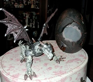 Mega Bloks Dragons Metal Ages Argentum Silver With Egg - Picture 1 of 9