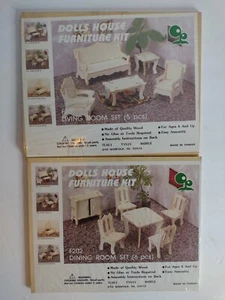 Kits de muebles para casa de muñecas - juegos de comedor y sala de estar sellados - Imagen 1 de 3