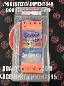 PSA/DNA 9 JOE MONTANA/JERRY RICE AUTHENTIC AUTO SUPER BOWL XXIII REPRINT TICKET - Picture 1 of 3