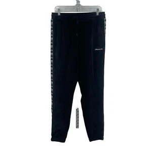 Ellesse Boys Youth XL Black Velvet Track Pants Joggers Polyester New with Tags - Picture 1 of 6