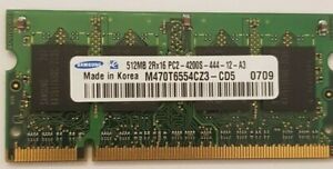SAMSUNG 512MB PC2-4200S-444-12-A3 LAPTOP RAM MEMORY CARD
