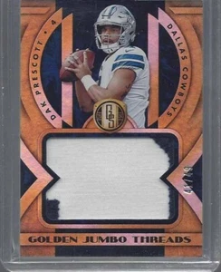 DAK PRESCOTT 2018 GOLD STANDARD GOLDEN JUMBO THREADS PATCH #D 41/49 - Picture 1 of 1