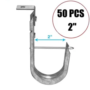 50 Pcs 2" J Hook Ceiling Mount Hanger Cat6 Cat5e Network Cable Wire Management - Picture 1 of 2