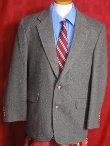 Land's End Brown Wool 2 Button Fully Lined Men's Sport Coat Size 41R - Picture 1 of 5