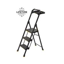 Ladder 3-Step Pro-Grade Steel Step Stool Project 300 lb Load Type IA Duty Rating