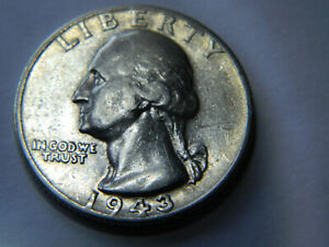 1943  Quarter Dollar D - United States - Silver Coin - rare  very good/excellent