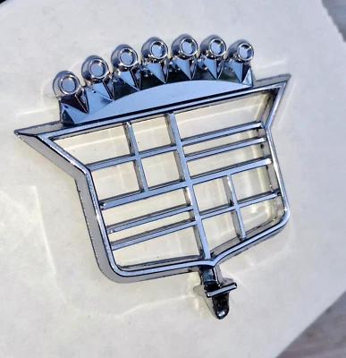 1974-76 RARO Cadillac Deville D'elegance capó esqueleto adorno escudo emblema GC+ Foto 1 de 4