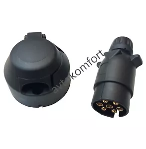 12V 7 polig Zugstecker Anhänger Wohnwagen Elektro Steckdose Stecker Adapter 12N - Bild 1 von 11